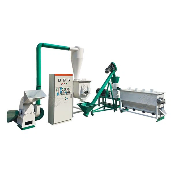 Línea de producción de pellets de madera pequeña de 500 kg/h