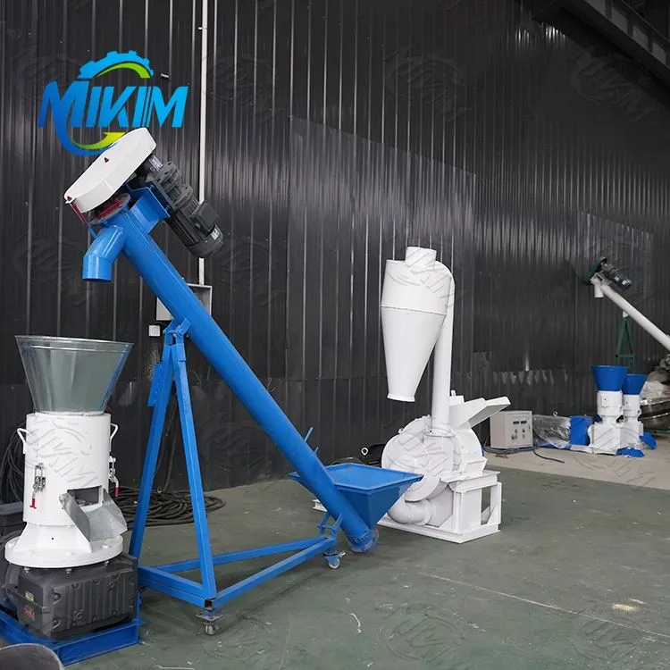 Pequeña línea de producción de pellets para biomasa, madera