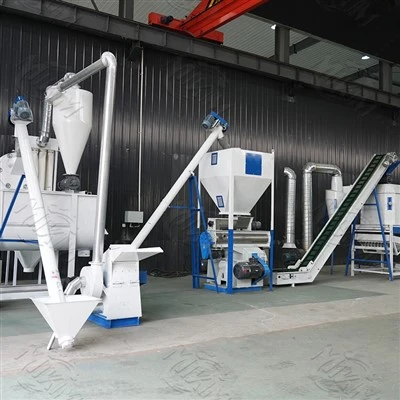Línea de instalación de pellets de madera